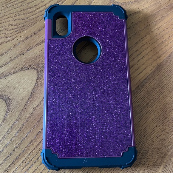 📱LONTECT iPhone XR Case💜 Shiny Purple - Picture 3 of 11
